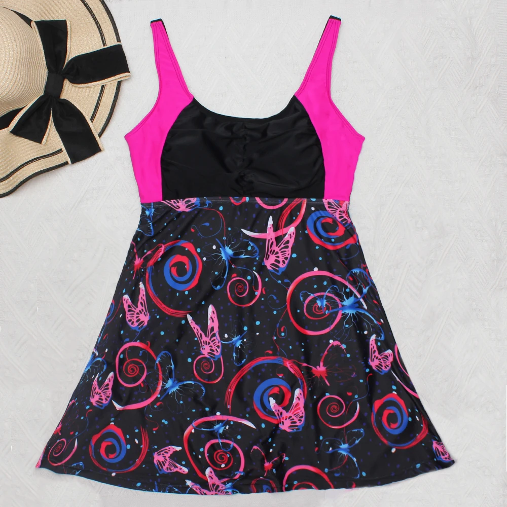 Женский слитный купальник с принтом летний винтажный сексуальная пляжная одежда