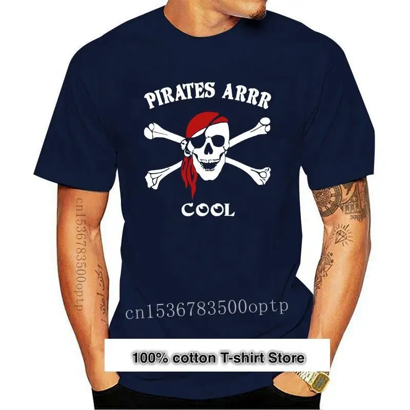 

Camiseta de cuello redondo para hombre, camisa de piratas, divertida, Jolly Rodger, Pirate Day, fresca, novedad, 2021