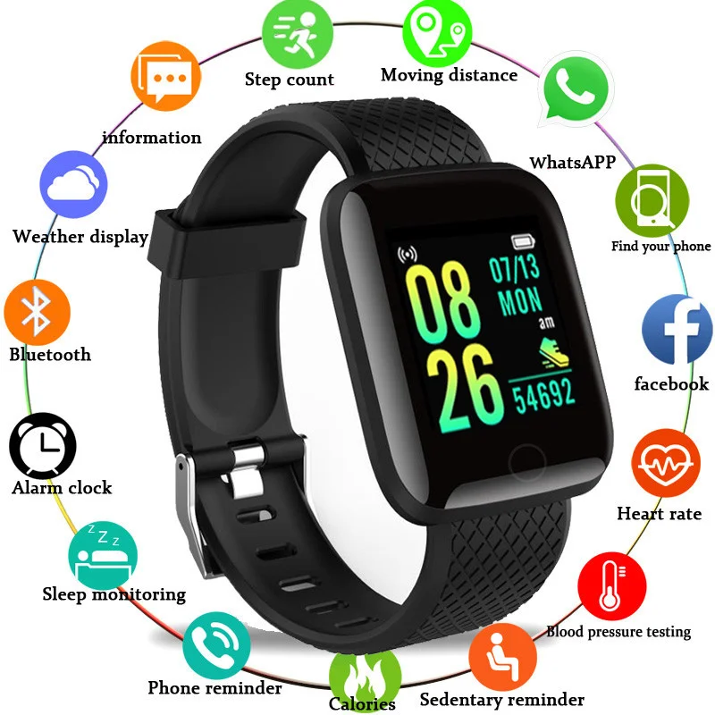 

Plus smart bracelet color screen sports pedometer Bluetooth reminder heart rate and blood pressure Genuine sell Free shipping