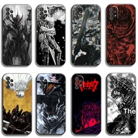 berserk japanese anime phone cases for samsung galaxy a31 a32 a51 a71 a52 a72 4g 5g a11 a21s a20 a22 4g cases carcasa soft tpu