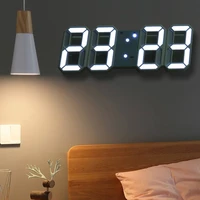 3d wall clock modern design stand hanging led digital clock alarm electronic dimming backlight table clock for room home decor