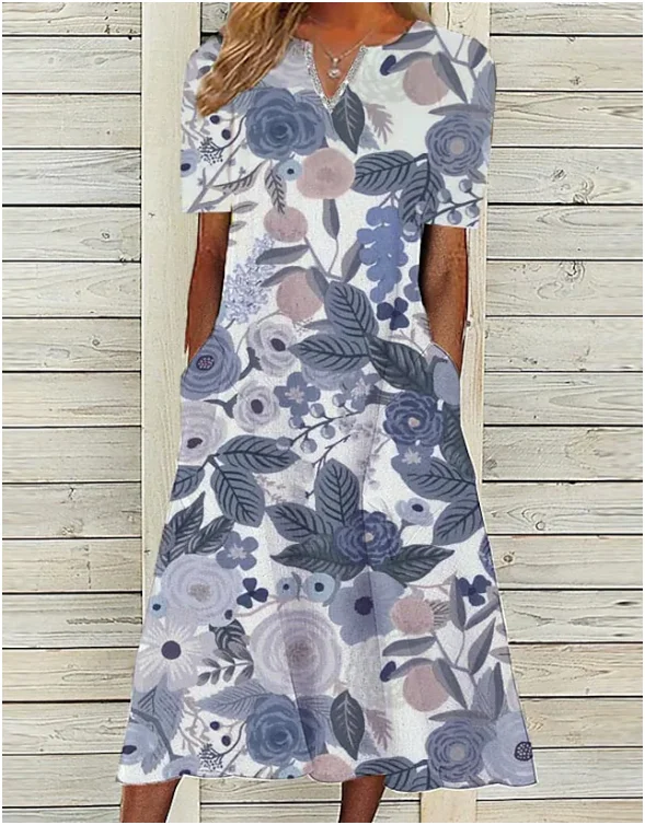 

2022 женский сарафан с принтом, летнее Модное Длинное Платье, элегантные женские Макси-платья, синее, зеленое платье