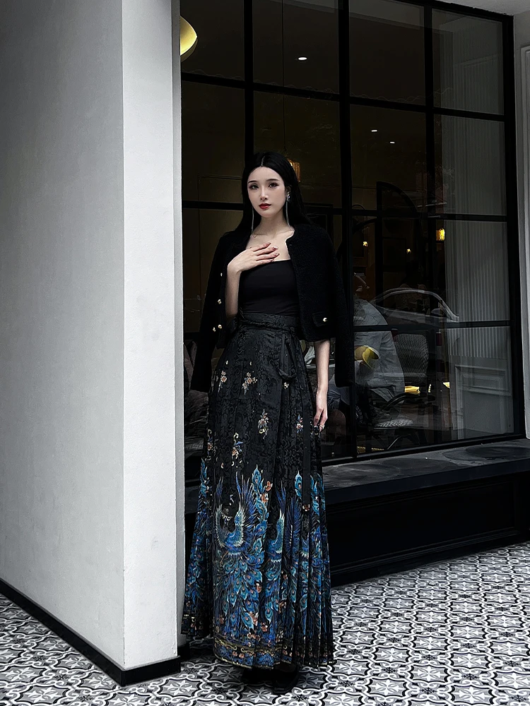 Китайская юбка hanfu с изображением лошади для женщин новинка 2024 летняя Улучшенная