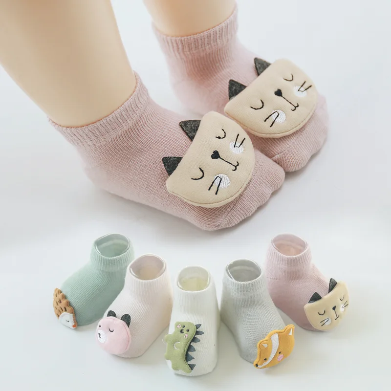 

Cute Baby Boy Girl Socks Kids Dinosaur/fox Newborn Cheap Stuff Anti Slip Sokken for 0-3years BebeS Infant Toddlder Floor Socks