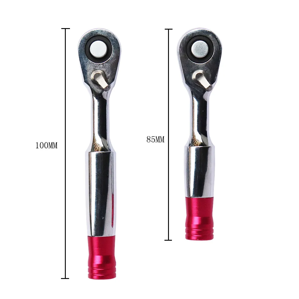 1/4 Inch Mini Torque Rachet Wrench With Socket End 85mm or 100mm Length DIY Home Repair Tools