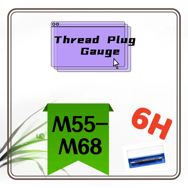 

Стальной калибр-пробка для мелкой резьбы 6H M55-M68 X1 1.5 2 3 4 5.5 6