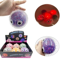 10cm new design tpr dna squeezed colorful stress squishy ball with light for stress relieve surprise pinching toy