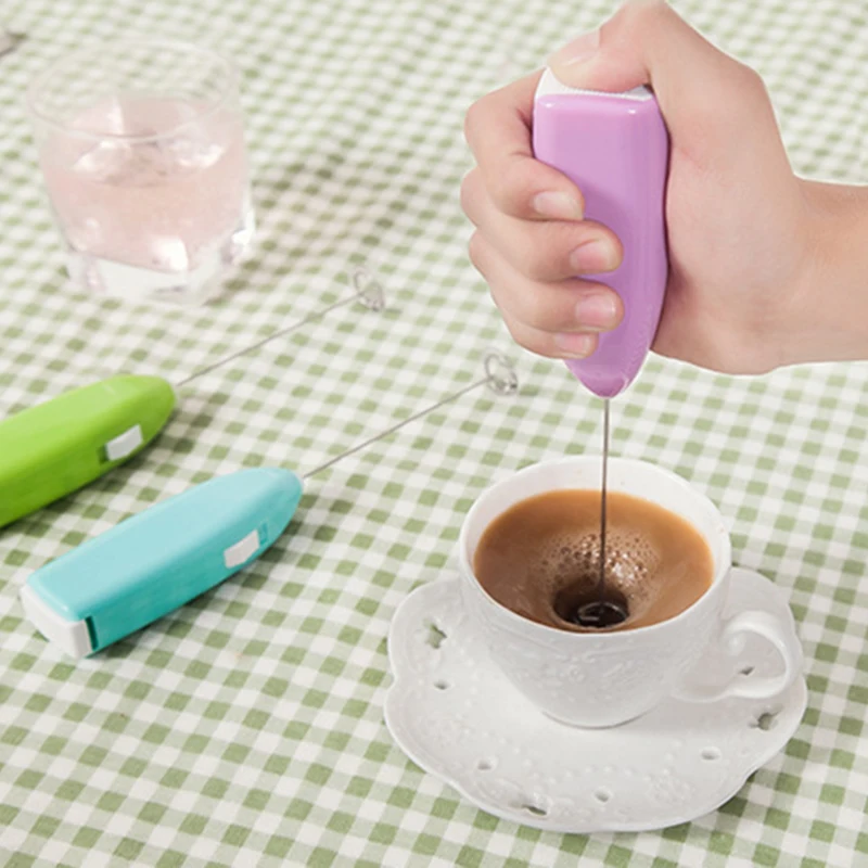 

1pc Milk Drink Coffee Whisk Mixer Electric Egg Beater Frother Foamer Mini Handle Stirrer Practical Kitchen Cooking Tool