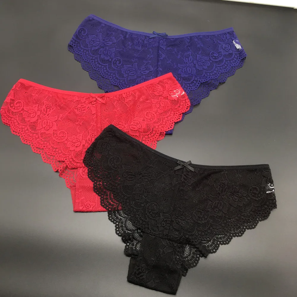 10 PCS/Pack Ladies Lace Briefs Women Panties Sexy Transparent Underwear Panty M-XXL Female Lingerie Culottes Femme Bragas Mujer |