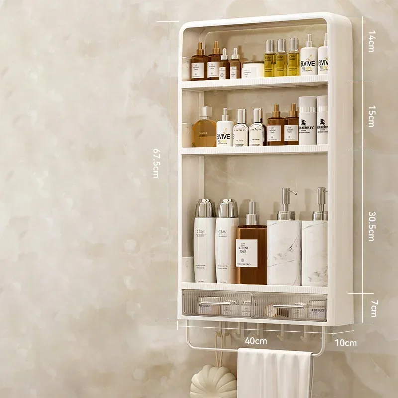 

Трехъярусный настенный стеллаж для ванной комнаты