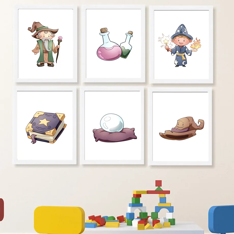 Волшебник магия школьная книга хрустальный шар для детской стены Художественная