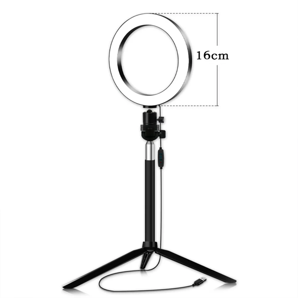 

Selfie Tripod With Light 16 Cm Beauty LED Light Cellphone Tripod Selfie Flashing Lights Filling Telescopic