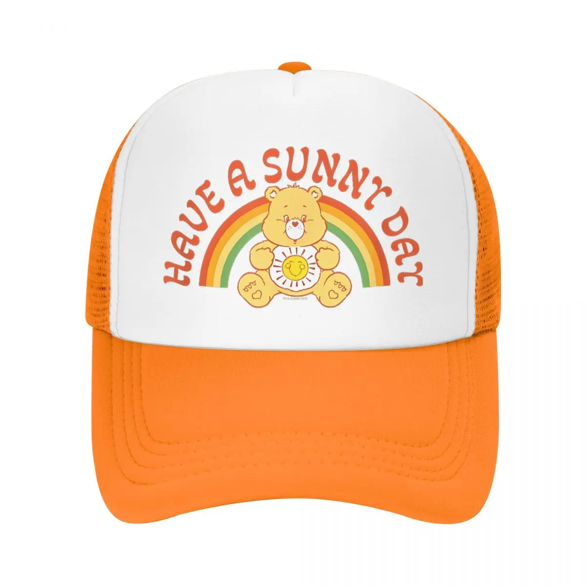 Care Bears Funshine Bear Have A Sunny Day Радужные кепки Бейсбольные в стиле хип-хоп Кепки Snapback