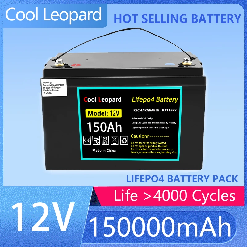 

Солнечная резервная энергия CooI Leopard 12 В 150 Ач LiFePO4 батарея для игрушечного автомобиля домашнее Энергосбережение Off Grid RV со встроенным BMS