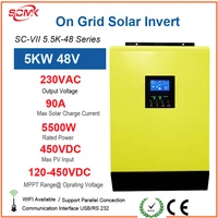 SCMK MPPT 5KW Inverter Grid Tie Solar Panel Inversor Hybrid 220VAC 48V In Parallel Single or Three Phase Availlable