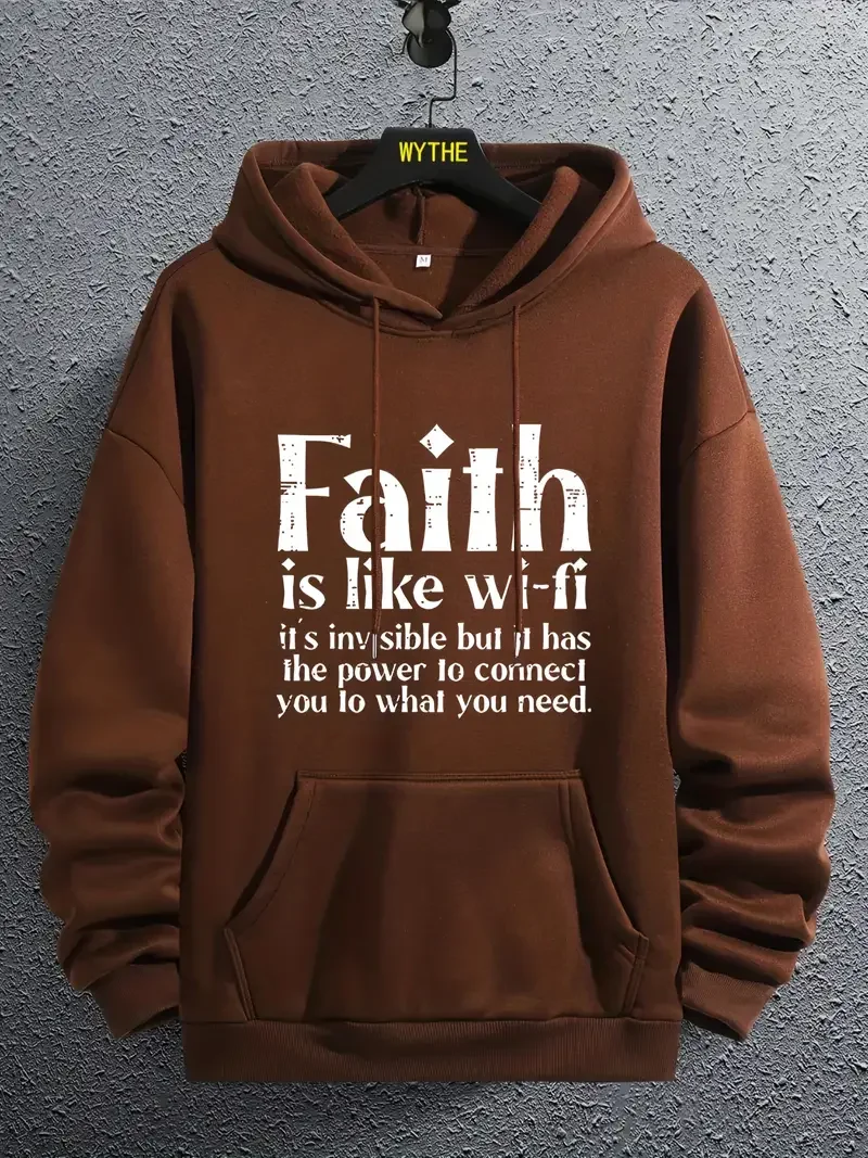 

Wifi-Print Hoodie for Men: Fun Graphic Design Pullover Sweatshirt with Kangaroo Pocket for Spring & Fall!