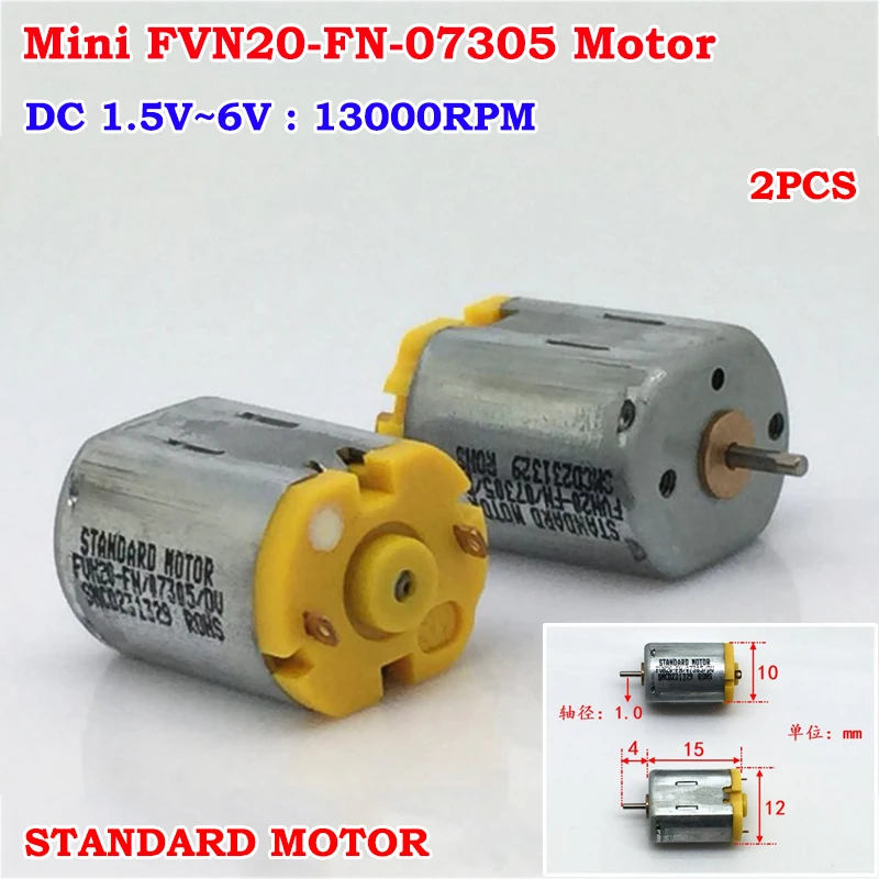 Мини-двигатель N20, FVN20-FN-07305-6 в, 1,5 об/мин, 12 мм, 2 шт.