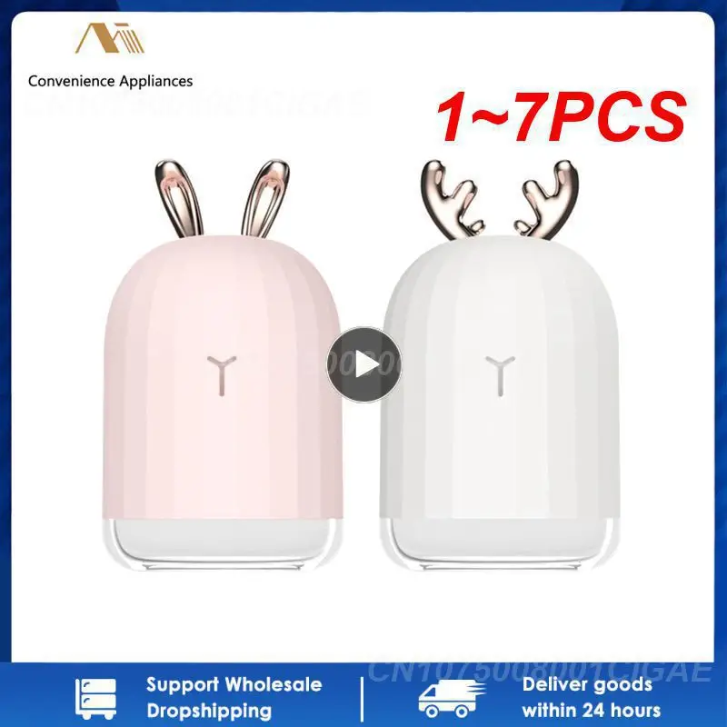 

1~7PCS High Quality 220ML Ultrasonic Air Humidifier Essential Oil Diffuser for Home Car USB Fogger Mist Maker with LED