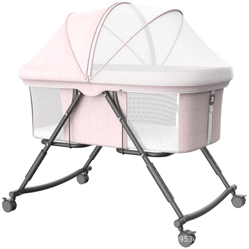 Crib Removable Portable Baby Bed Multifunctional Foldable Comfort Bb Bed Newborn Cot Cradle Bed