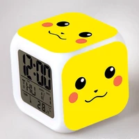 pokemon go alarm clock pikachu led kawaii game figure anime accessories model pattern luminous clocks room decor christmas gift