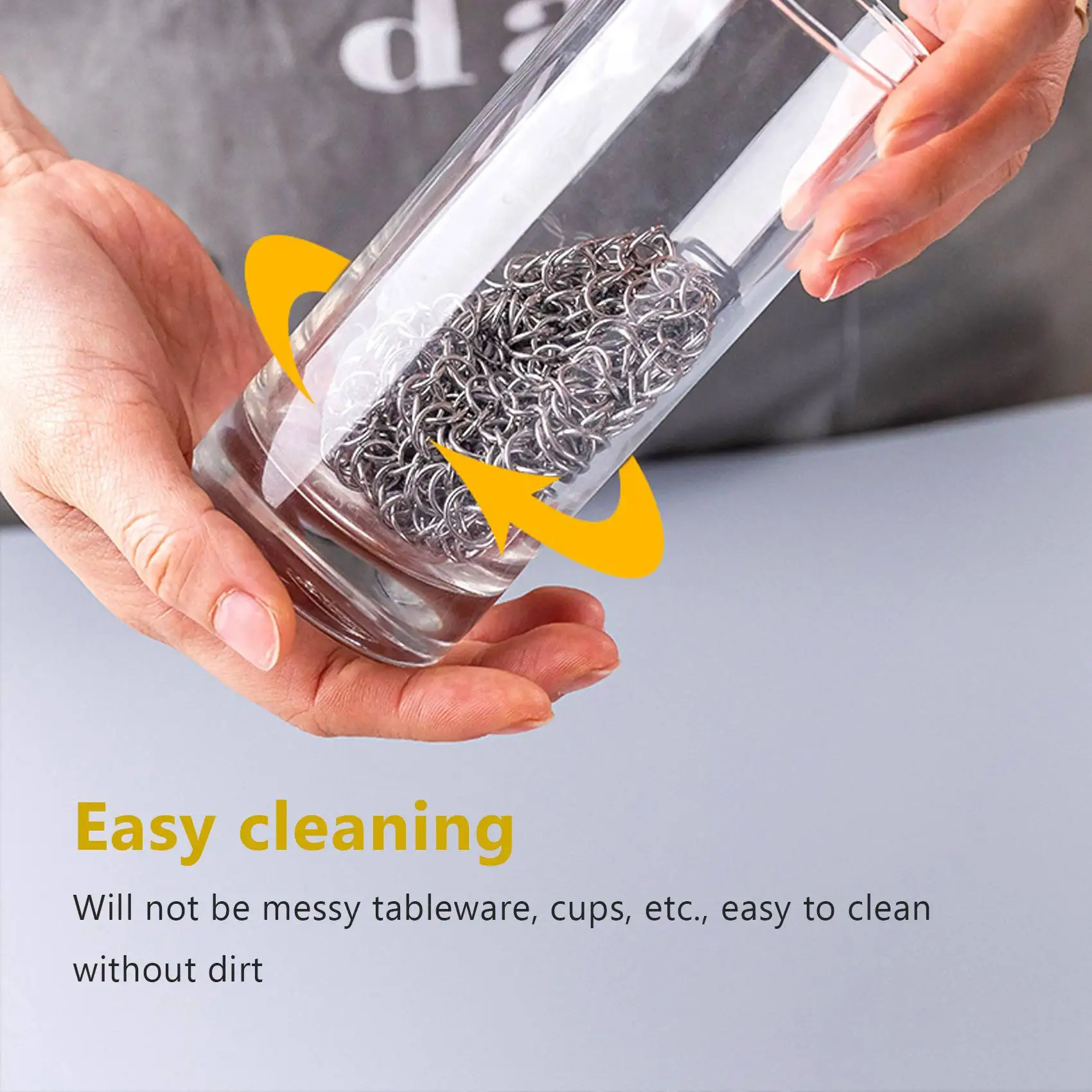 Чугунный очиститель премиум-класса скруббер Chainmail из нержавеющей стали 316 8x6