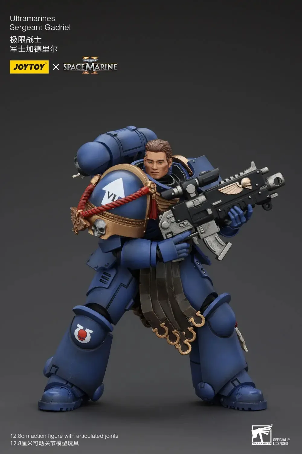 Фото JOYTOY Warhammer 40K 1/18 Фигурки Uitramarines Sergeant Gadriel Модель игрушки для мальчиков Подарки 3,75 дюйма №5