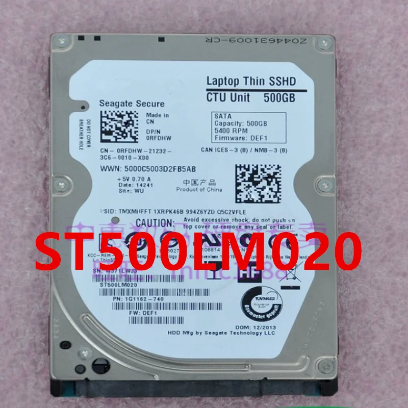 

95% New Original SSHD For Seagate 500GB 32MB SATA 5400RPM For Notebook Hard Disk For ST500LM020