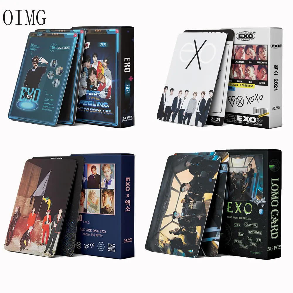 55 шт./компл. открытки Kpop EXO Lomo новые Ablum не сражайтесь с ощущением открытка-альбом HD