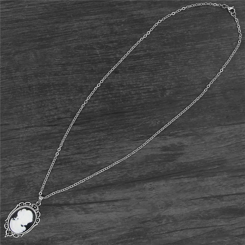 Винтажное овальное женское ожерелье с кулоном в виде королевской камеи для