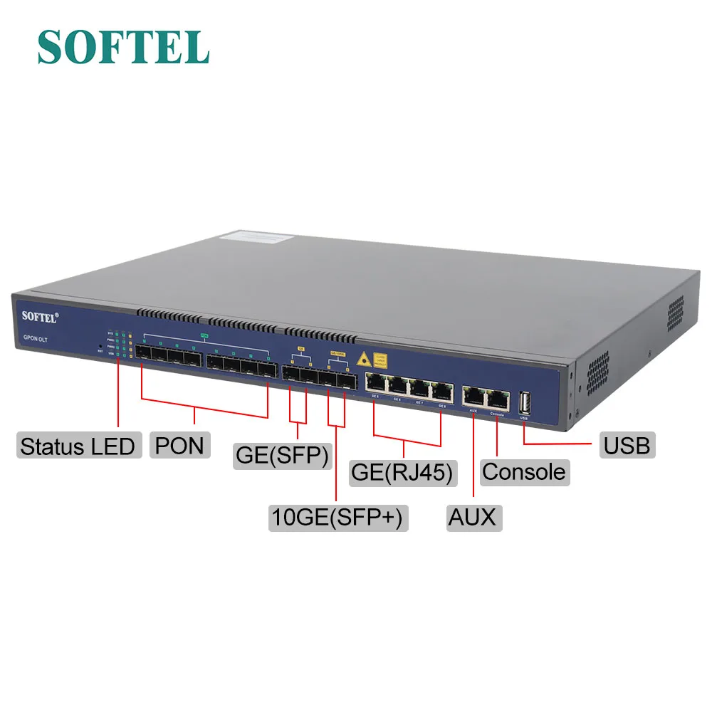 Olt Gpon 8 портов Макс коэффициент разделения 1:128 1024 Vsol FTTH