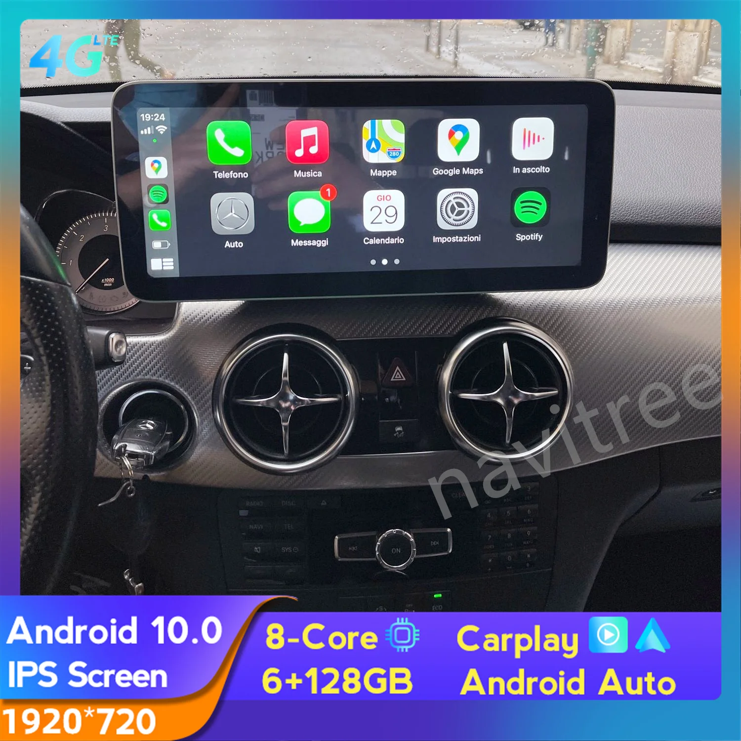 NAVITREE Android большой экран для Mercedes Benz GLK Class X204 2013-2015 Автомобильная Мультимедийная