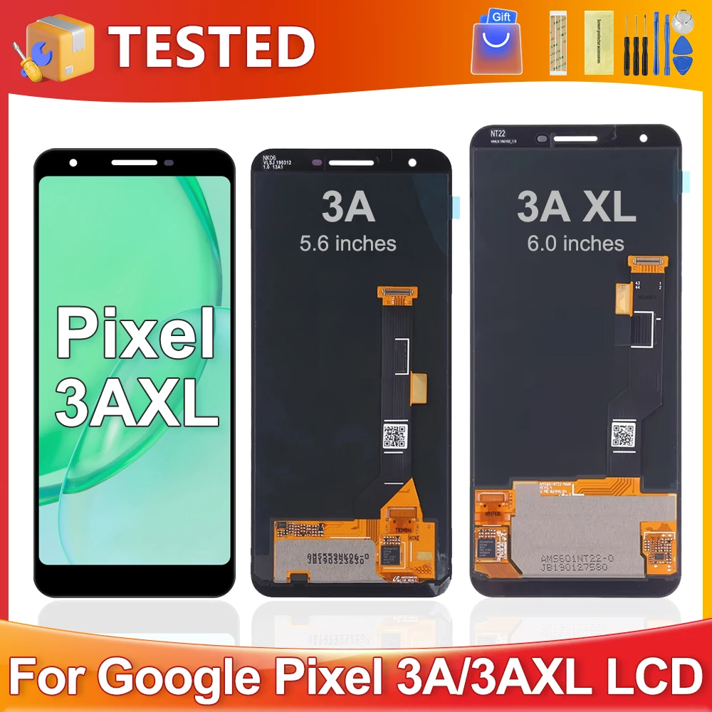 Для Google Pixel 3A для XL G020A G020E G020C G020G Замена дигитайзера сенсорного экрана ЖК-дисплея в