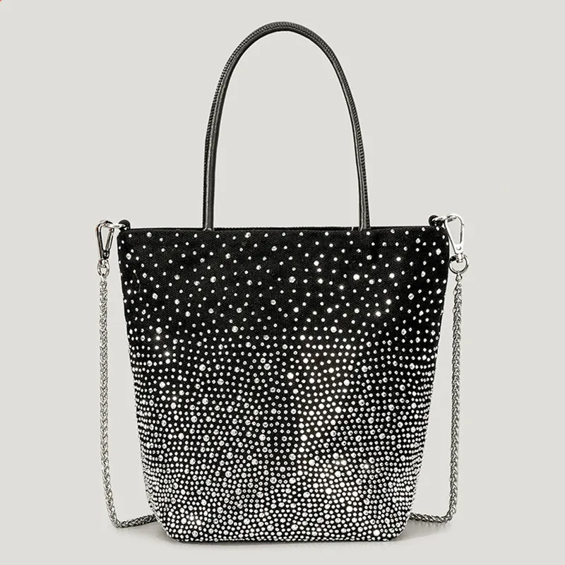 

Retro Dinner Rhinestone Handbag Women Fashion Diamond Set Shoulder Bag Small Crowd Full Diamond Chain Messenger Bags Sac A Main