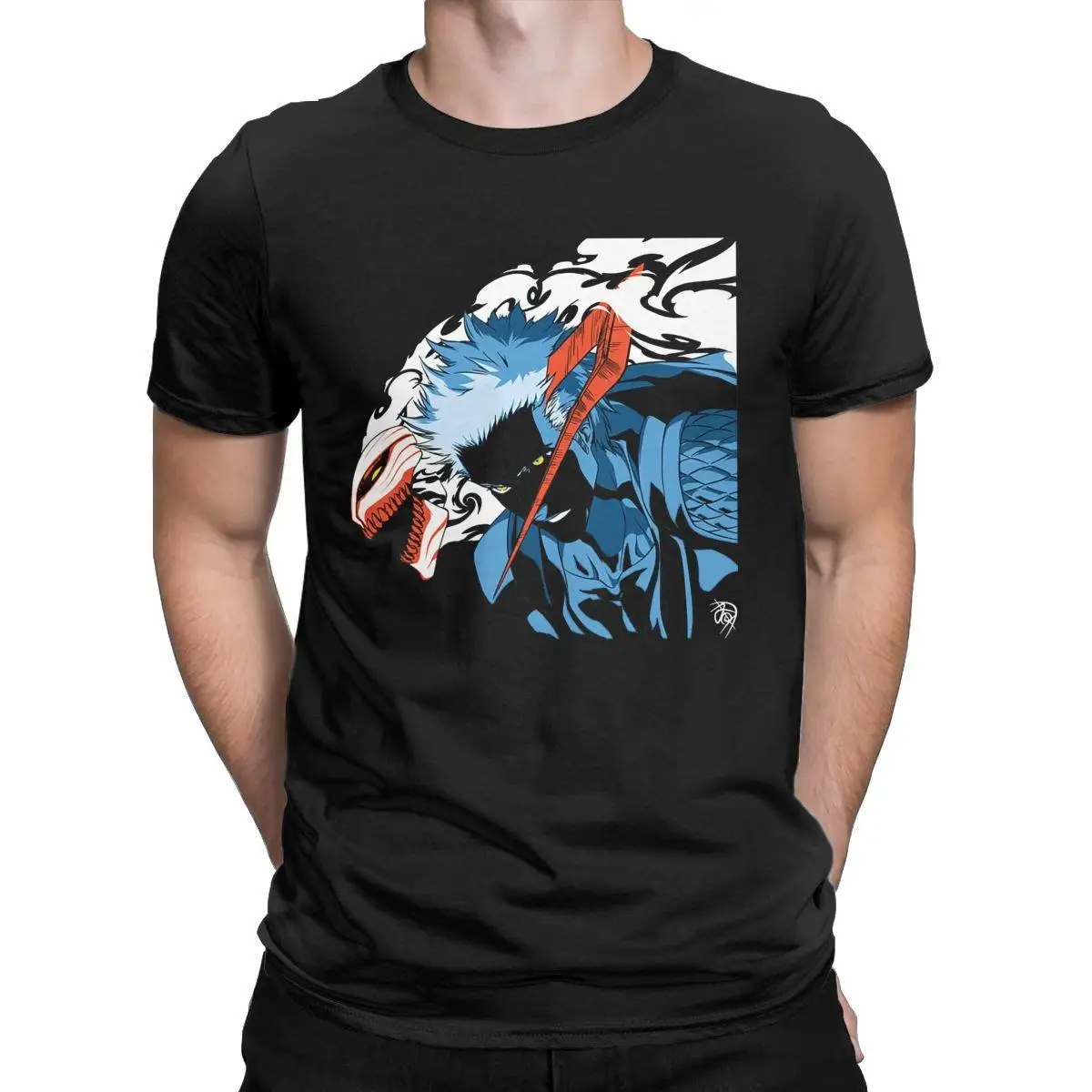 

Bleach Anime T-Shirt for Men Manga Japenese Vintage Pure Cotton Tee Shirt Crew Neck Short Sleeve T Shirt 4XL 5XL 6XL Tops