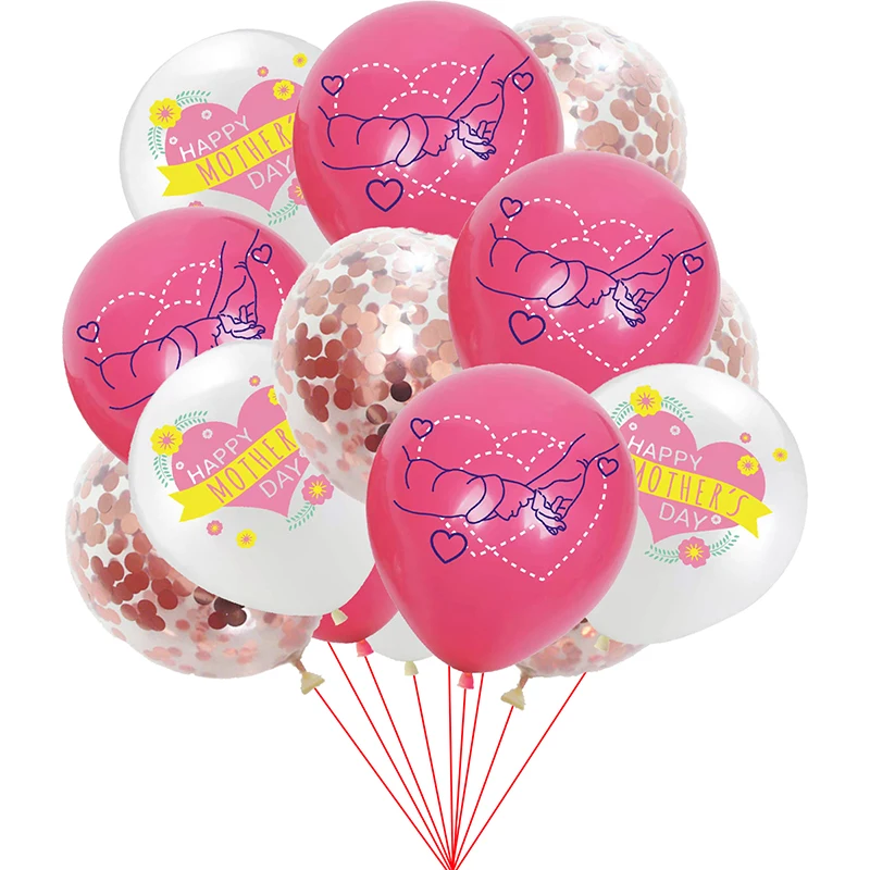 15 шт. 12 дюймов Счастливый День матери латексный воздушный шар &quotКонфетти&quot