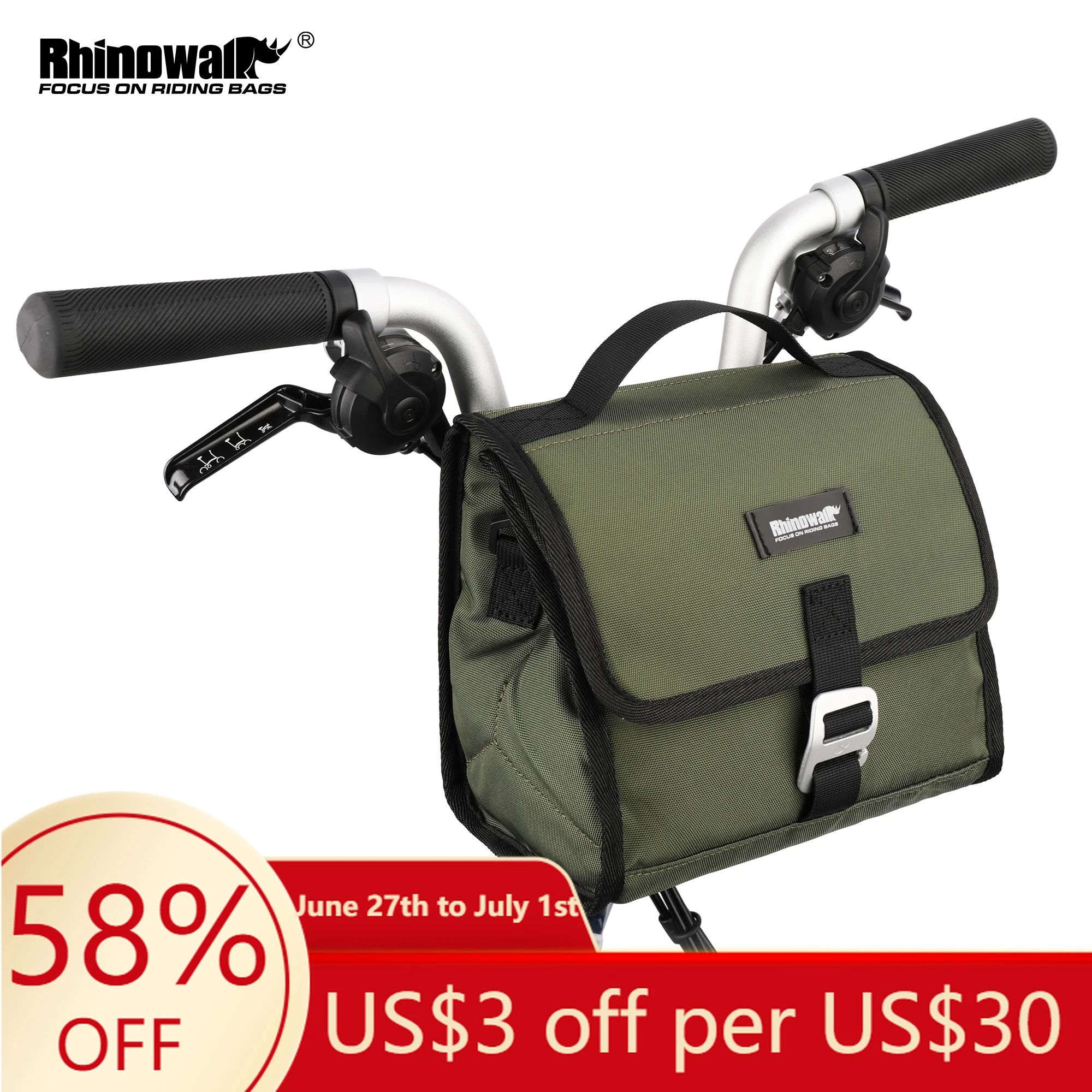 

2022 New Rhinowalk Bike Handlebar Bag Waterproof Bicycle Handlebar Basket Bike Front Tube Bag Cycling Accessories h h brompton