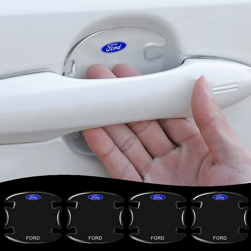 

4pcs Epoxy resin Car Door Waterproof Auto Door Bowl Sticker For Ford Focus Fiesta Mondeo Explorer Mustang Ecosport Accessories