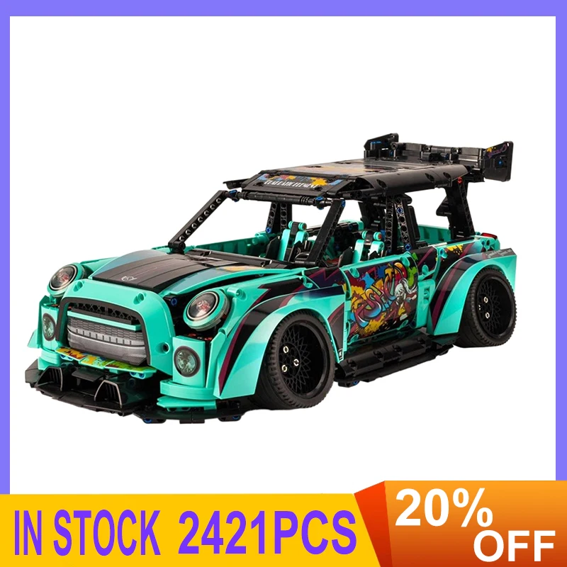 

KBOX High-Tech Super MINI Low LyingModel 10505 Speed Racing Car MOC Building Block Brick Fit 10242 Educational Toys Kid Gift