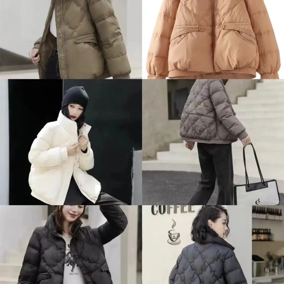 New Women Fashion Short Korean Down Jackets 2023 New Autumn Winter White Duck Down Female Warm Down Coats Zipper Pockets M17