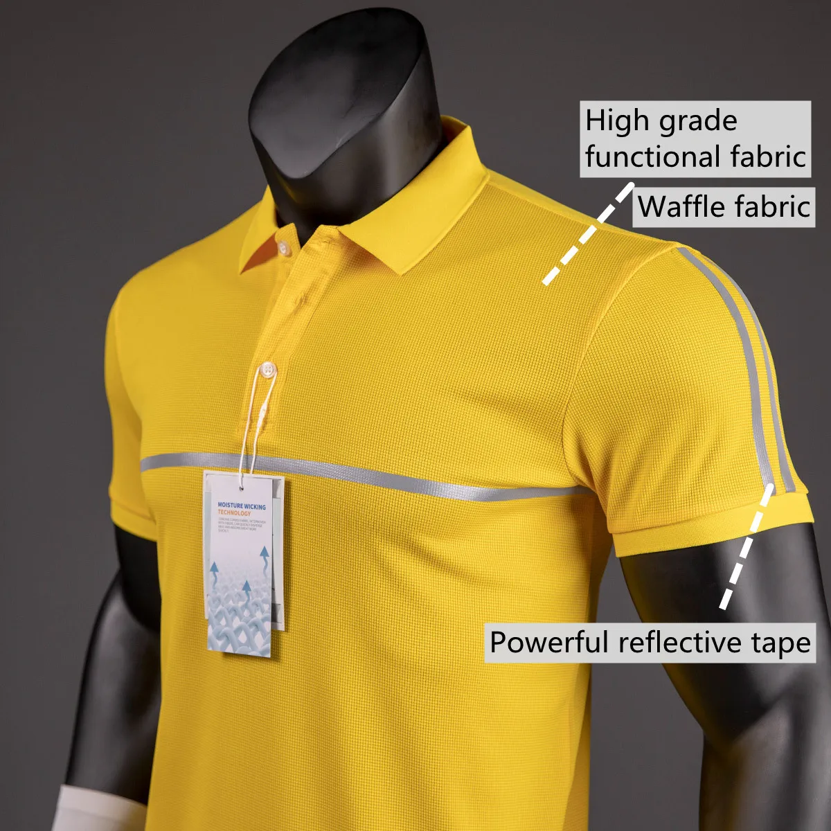 Men's Golf Shirt Luxury Functional Business Casual Polo Shirt Quick-drying Lightweight Lapel Short Sleeve T-shirt for Man Summer