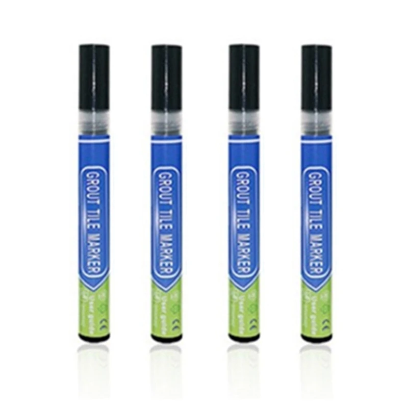 

New-4X Tile Grout Pen Water Resistant Kitchen Tile Repair Anti Mould Professional Grout Marker Paint Cleaner Black
