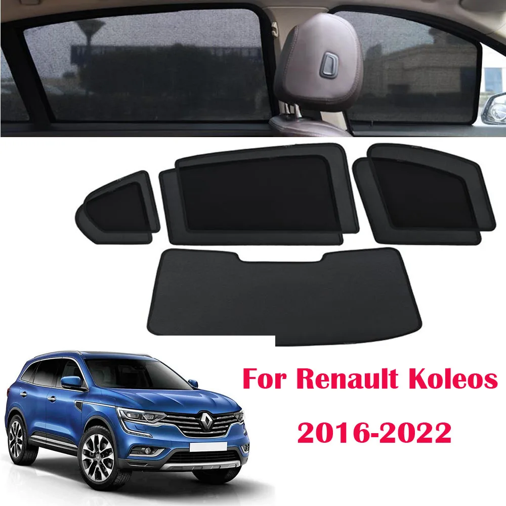 

7pcs Magnetic Side Window Sunshades Windshield Curtains For For Renault Koleos Accessories 2016-2022