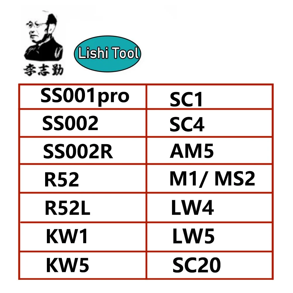 Lishi 2 в 1 DW04R DW05 FO38 GM37 GM39 CY24 HON70 HY16 HYN7R ISU5 YH35R TOY43AT MAZ24 инструмент lishi (art.: 3920ca4e8fe56) - 3920ca4e8fe56
