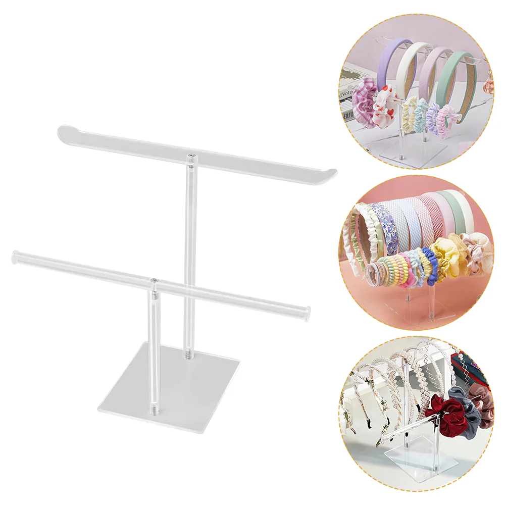 Holder Headband Stand Organizer Acrylic Display Hair Rack Jewelry Bracelet Scrunchies Hairband Hoops Headwear Watch Tie