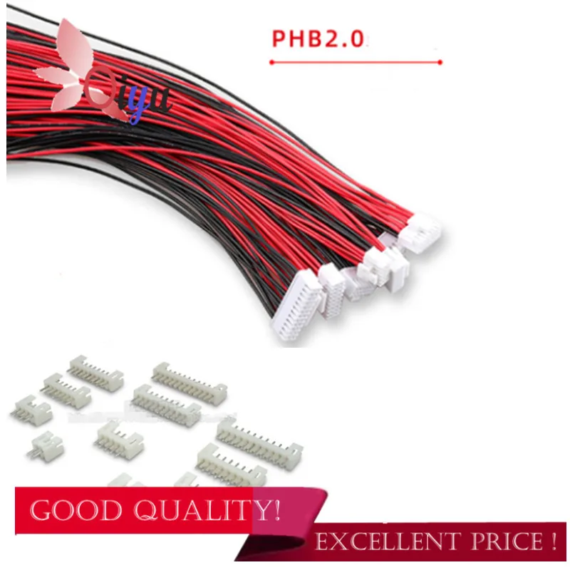 

10Sets Micro Mini JST 2.0 PH Connector Male Female Plug Wires Cables Socket 10CM 20CM 26AWG 2/3/4/5/6/7/8/9/10/11/12 Pin