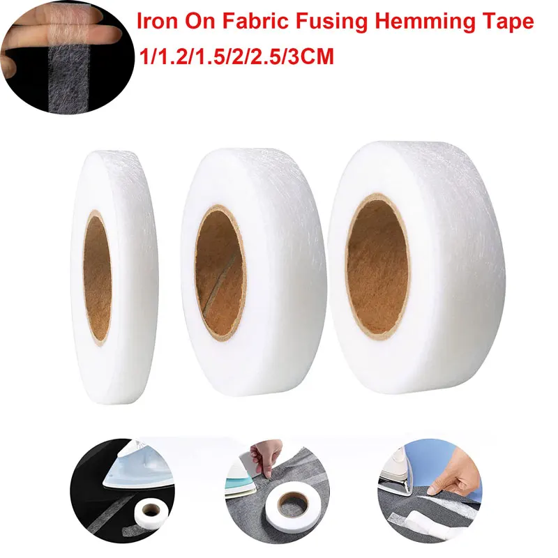 

70Yards No Sew Hem Tape Iron On Fabric Fusing Hemming Tape Adhesive Hem Tape for Pants Clothes DIY Garment Sewing Accessories