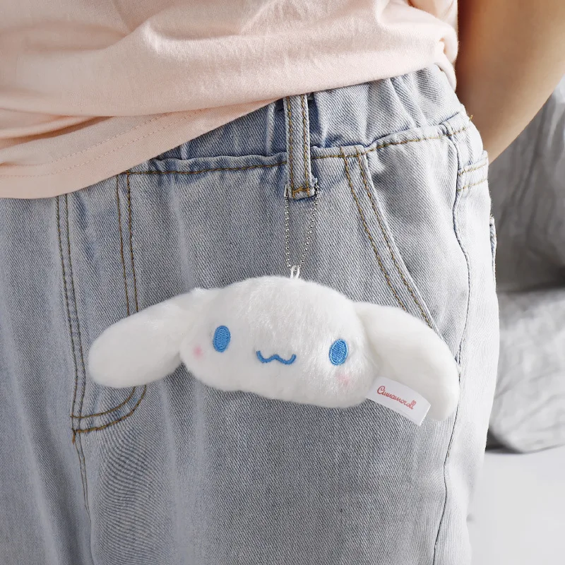 

Sanrio Hellokitty Melody Kuromi Cinnamoroll Purin Dog Backpack Keychain Cute Pendan Animal Series School Bag Charm Ring Pendant