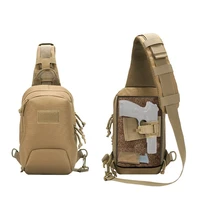 military tactical molle shoulder gun bag chest bags handgun holster pistol holder case waterproof sports hiking hunting backpack