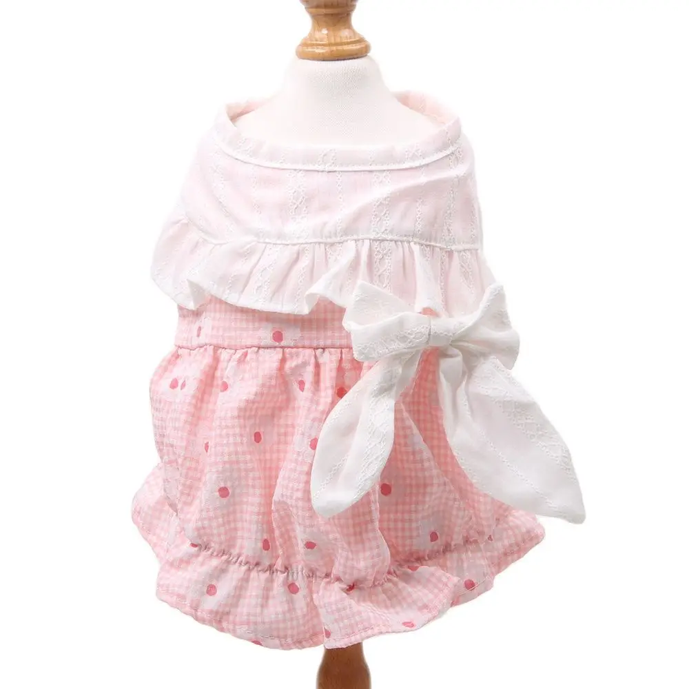 

Dogs and Cats Dress Plaid Bow Tie Design Pet Puppy Pumpkin Skirt Spring/Summer Clothing