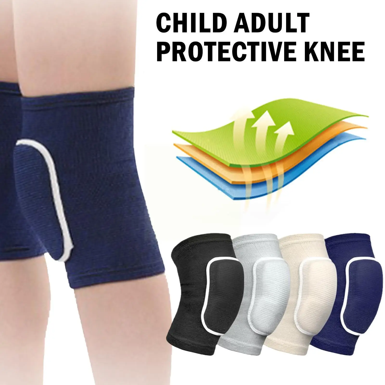 

1 пара утолщенный губчатый бандаж на колено Спортивные Компрессионные наколенники эластичный наколенник поддержка для тренировок уход за ...